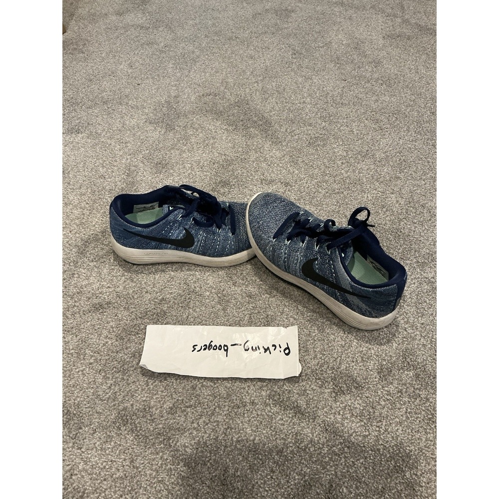 Nike Lunarepic Low Flyknit Running Shoes Womens 6 Blue/Black Sneakers